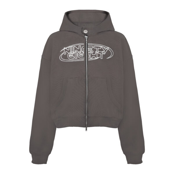 NTE LOGO HOODIE ZIP - DARK GRAY