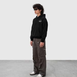 WIDE LEG CARGO PANT (GREY)