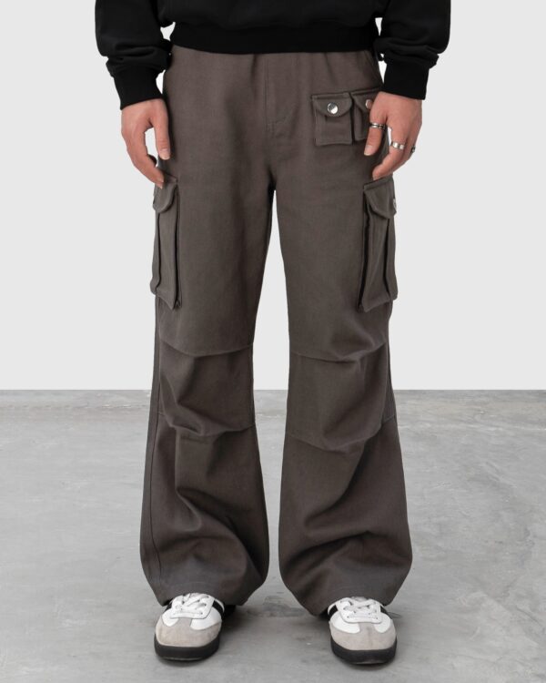 WIDE LEG CARGO PANT (GREY)