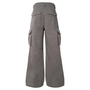 WIDE LEG CARGO PANT (GREY)